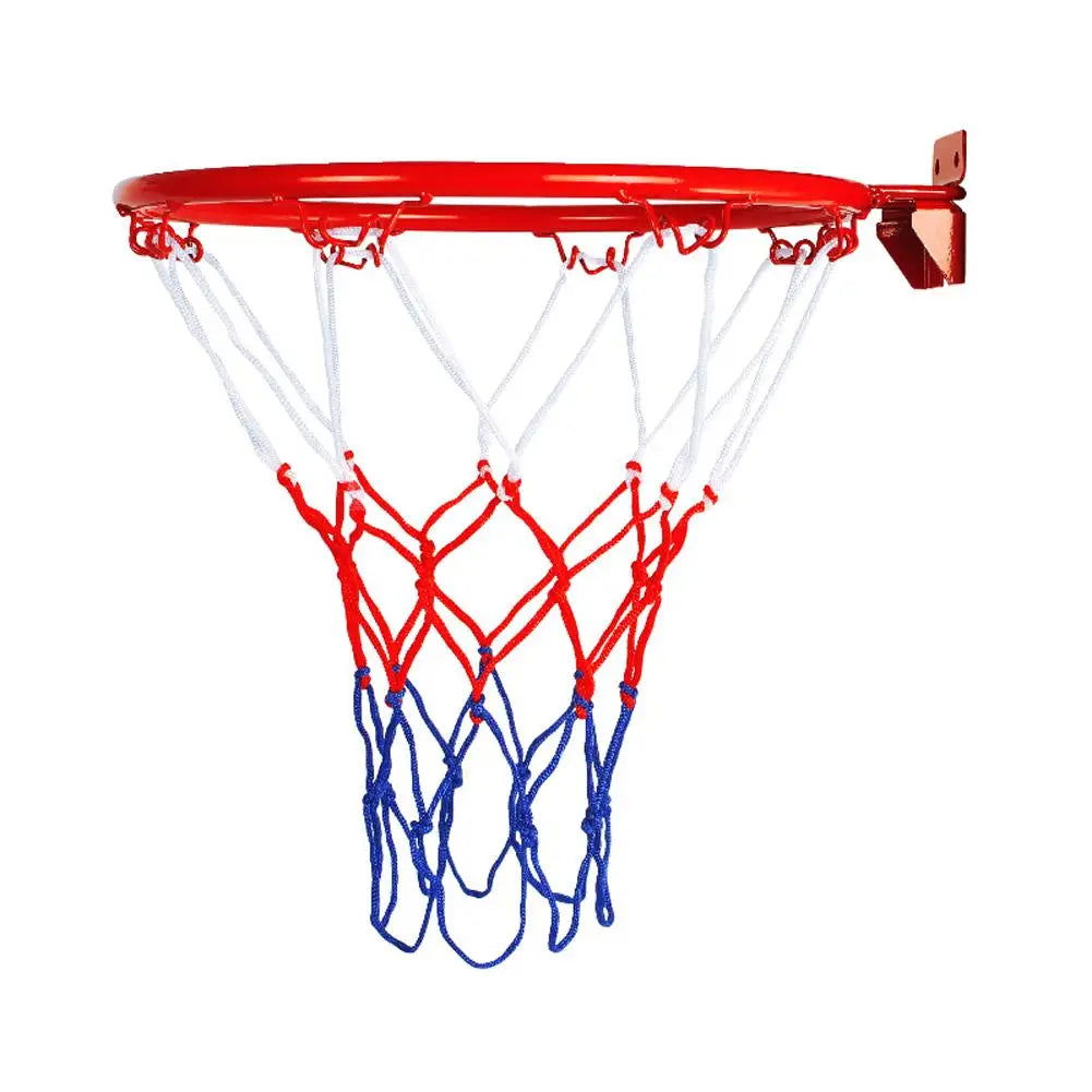 32cm Wall Mounted Basketball Hoop Netting Metal Rim Hanging Basket Basket-ball Wall Rim W/ Screws Indoor Outdoor Sport - Slobuy