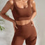 Seamless Ribbed Yoga Sets Workout Sets for Women 2 Pieces Gym Suits Ribbed Crop Tank High Waist Shorts Outfits Fitness Running - Slobuy