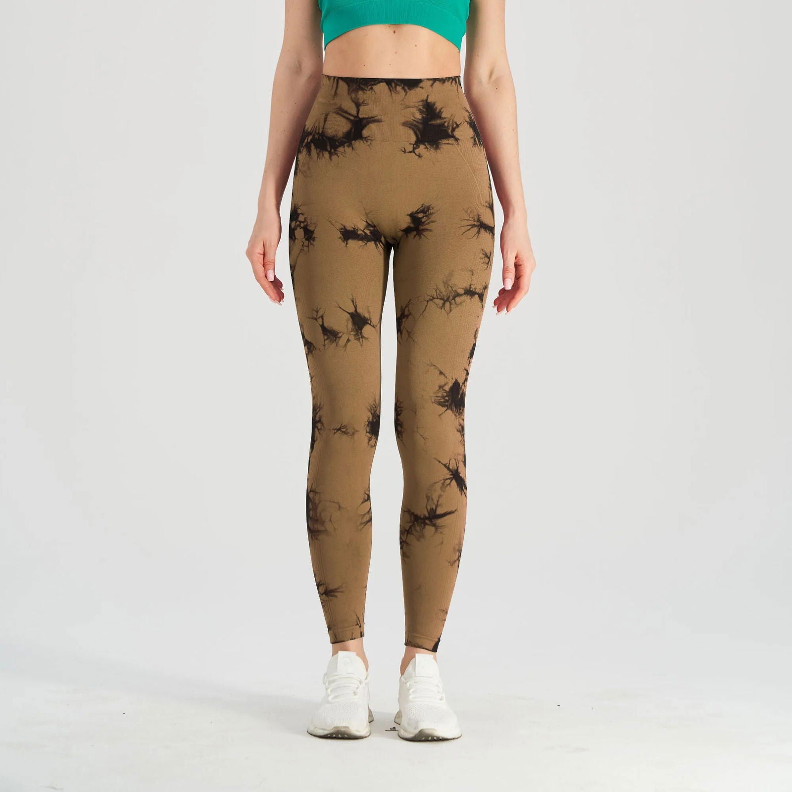 Seamless Tie Dye Scrunch Yoga Leggings For Women High Waist Push Up Gym Tights Tummy Control Workout Sport Fitness Pants Ladies - Slobuy