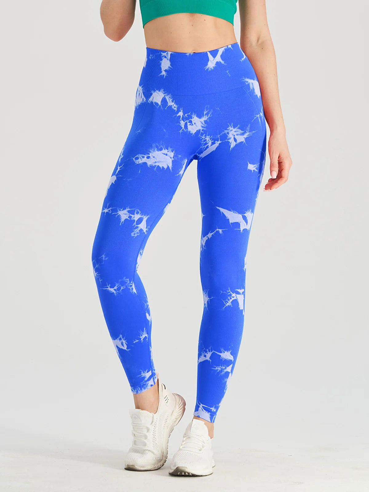 Seamless Tie Dye Scrunch Yoga Leggings For Women High Waist Push Up Gym Tights Tummy Control Workout Sport Fitness Pants Ladies - Slobuy