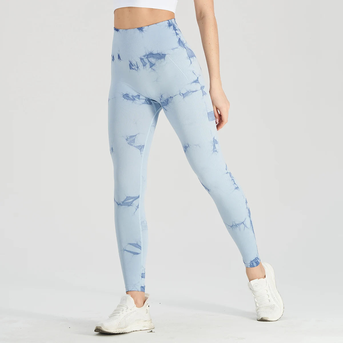 Seamless Tie Dye Scrunch Yoga Leggings For Women High Waist Push Up Gym Tights Tummy Control Workout Sport Fitness Pants Ladies - Slobuy