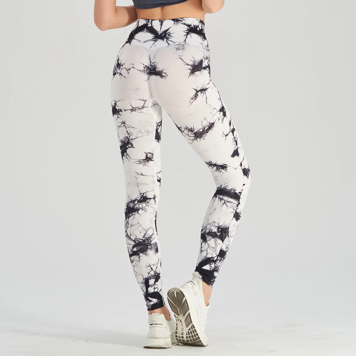 Seamless Tie Dye Scrunch Yoga Leggings For Women High Waist Push Up Gym Tights Tummy Control Workout Sport Fitness Pants Ladies - Slobuy