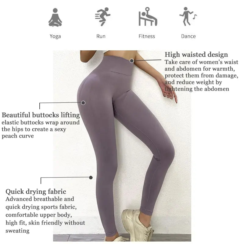 Seamless Yoga Pant High Elastic Sports Fitness Legging Women High Waist Gym Scrunch Butt Running Training Girl Tight - Slobuy