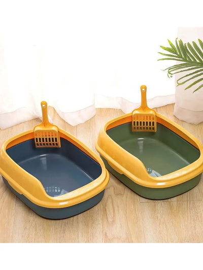 Semi-enclosed splash-proof high capacity litter box Durable litter filters are used in home interiors - Slobuy