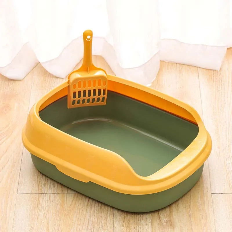 Semi-enclosed splash-proof high capacity litter box Durable litter filters are used in home interiors - Slobuy