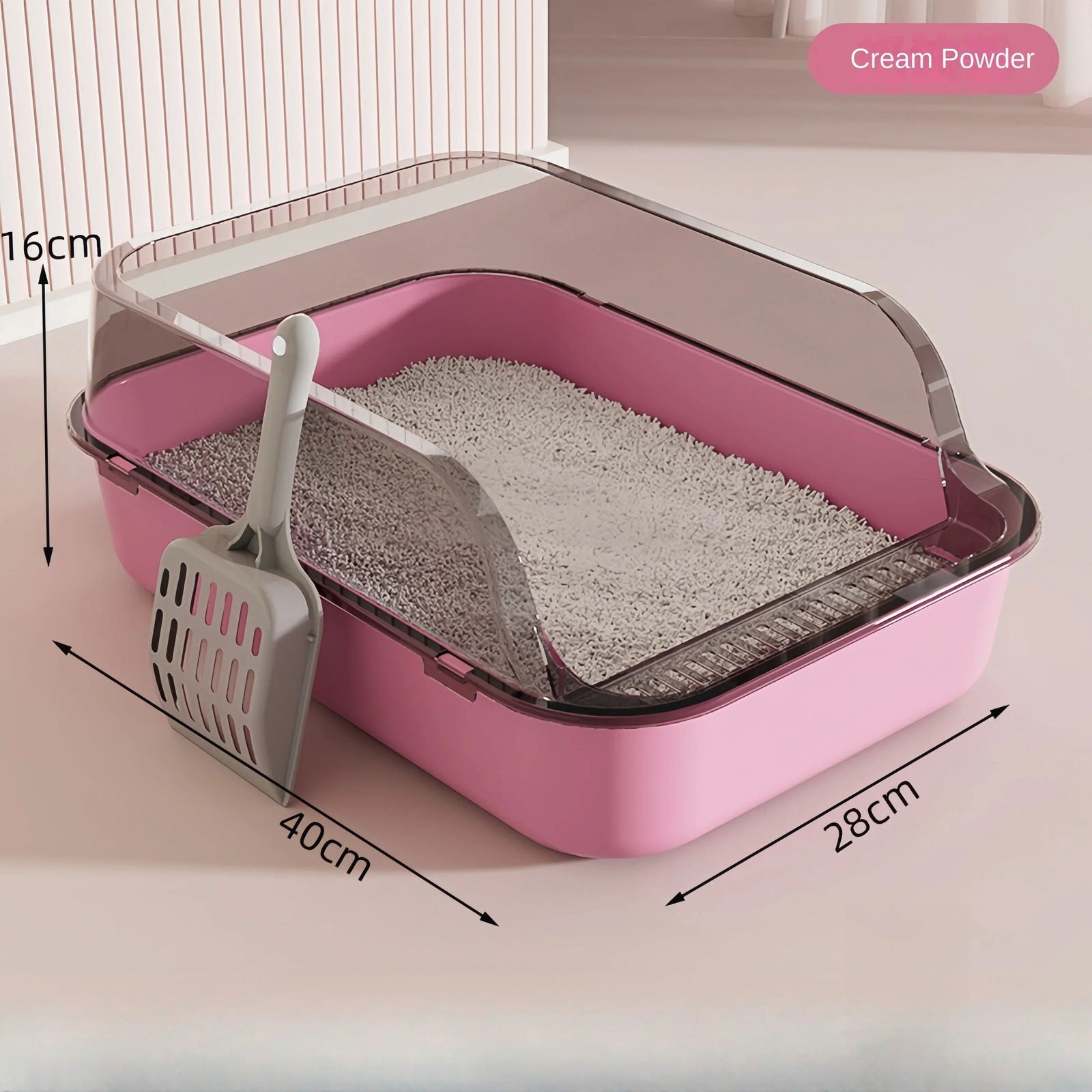 Open Cat Litter Box Can Be Pulled Closed/Semi Closed Splashproof Easy Cleaning Installation Cat Toilet Cleaning Cats Litter Pan - Slobuy