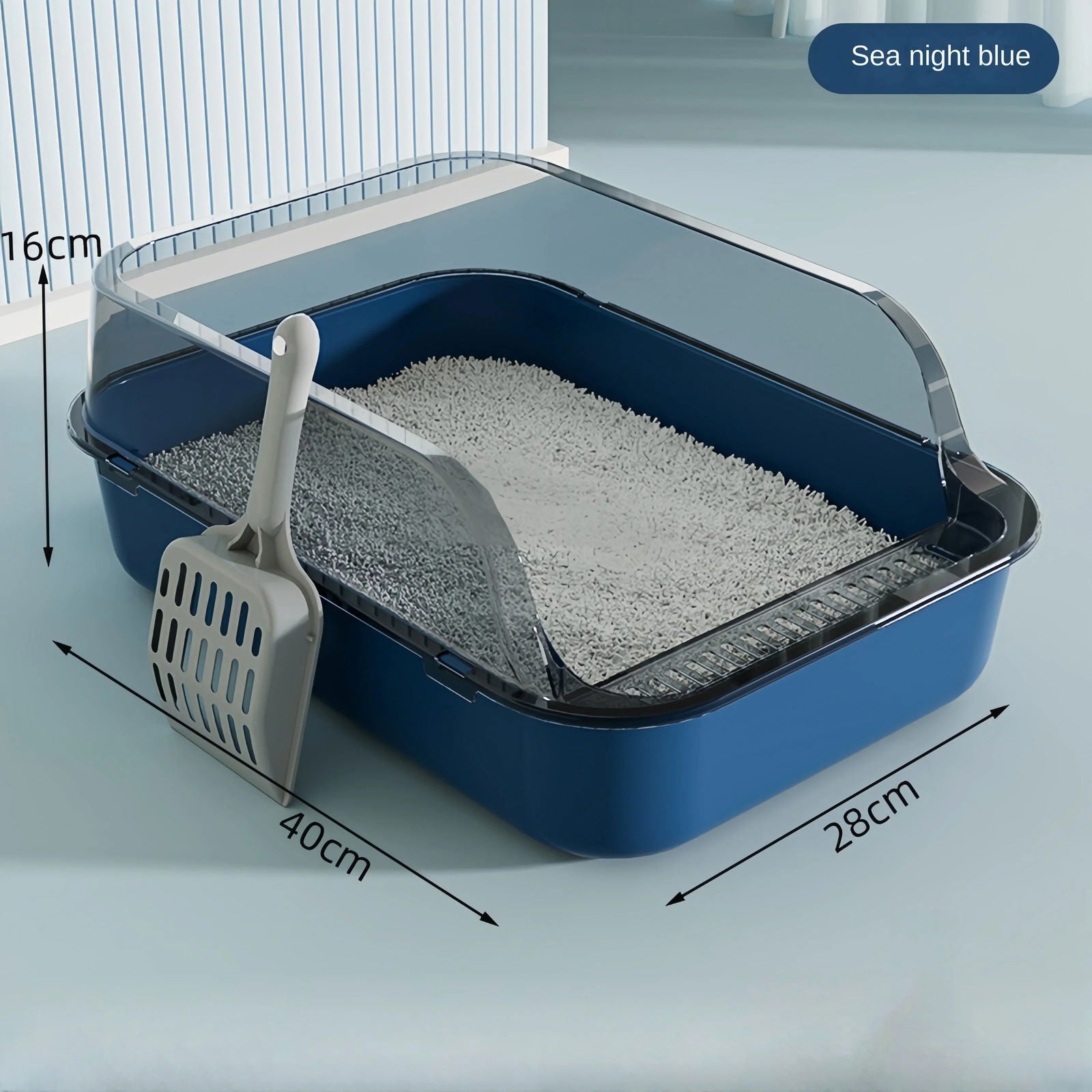 Open Cat Litter Box Can Be Pulled Closed/Semi Closed Splashproof Easy Cleaning Installation Cat Toilet Cleaning Cats Litter Pan - Slobuy