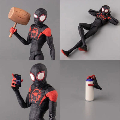 Sentinel Sv Action Spiderman Miles Morales Action Figure Model Spider-Man Into the Spider Verse Peter Parker Miles Figurine Toys - Slobuy
