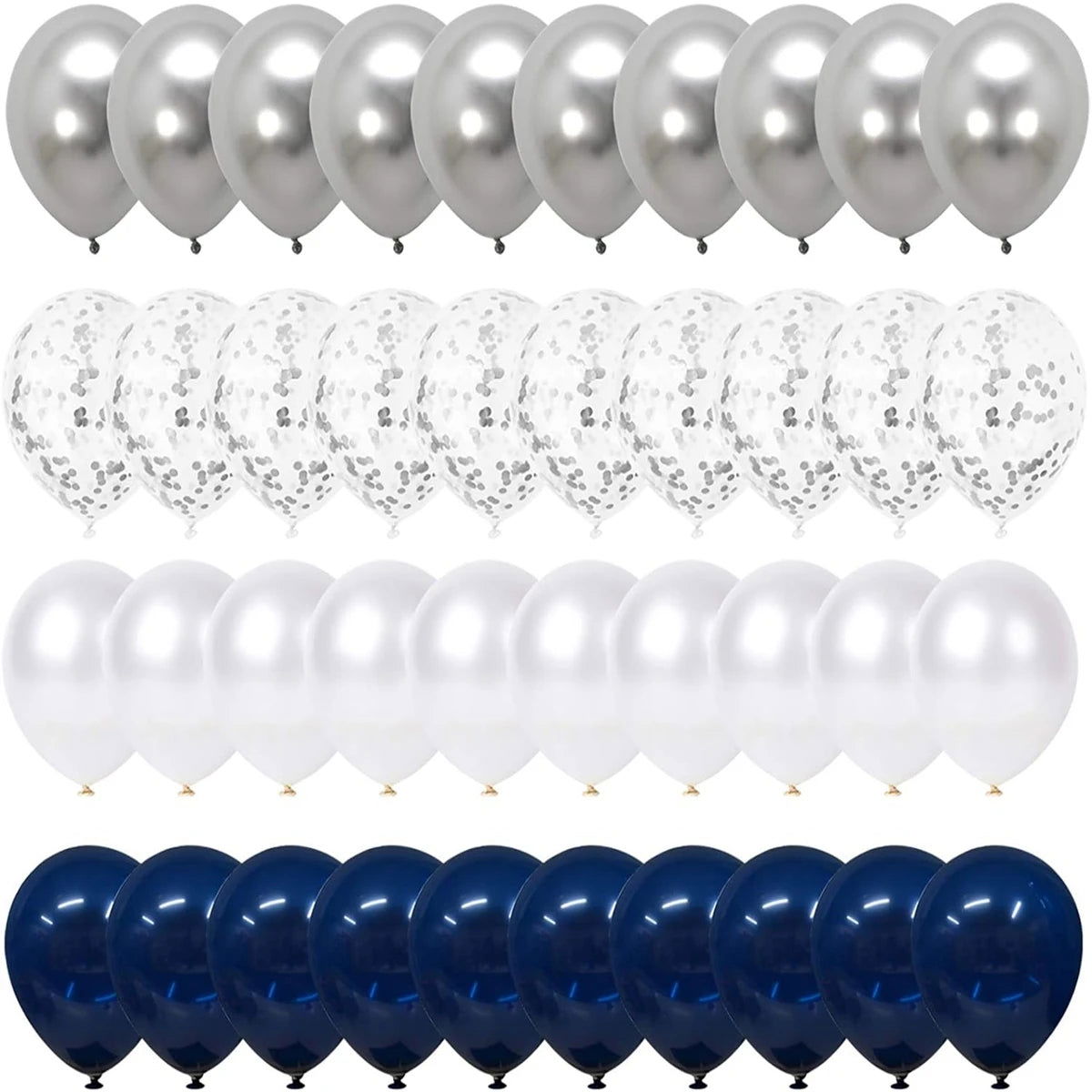 40Pcs/Set 12inch Mix Blue Rose Gold Confetti Latex Balloon For Birthday Baby Shower Wedding Balloons Party Decorations - Slobuy
