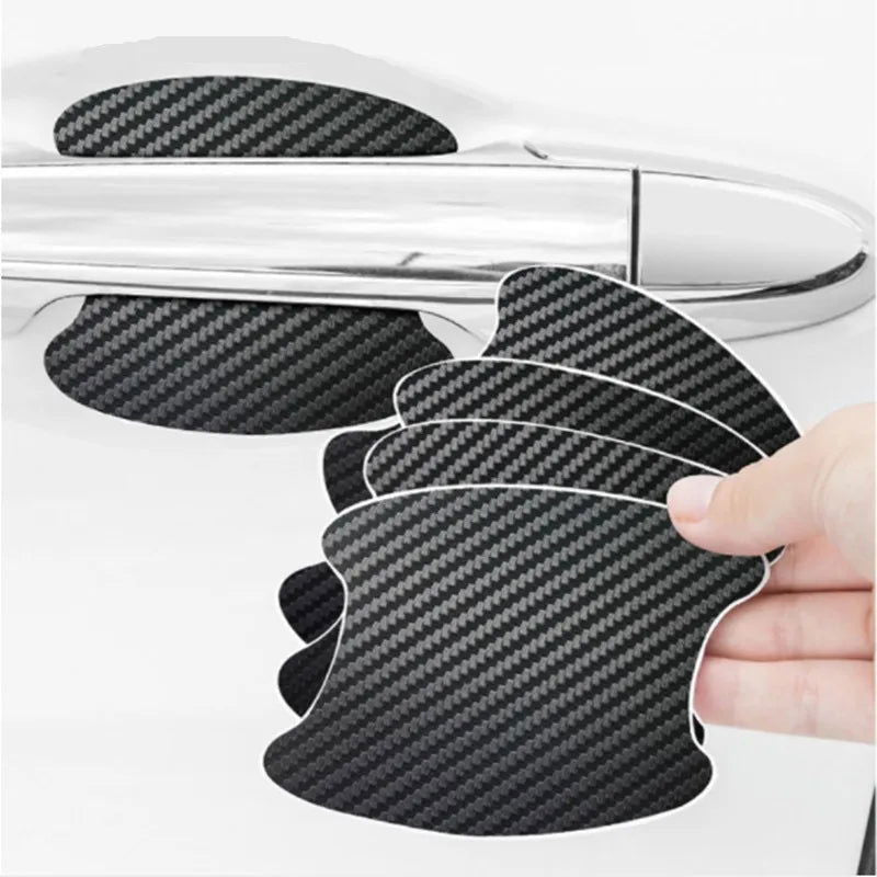4Pcs/Set Car Door Sticker Carbon Fiber Scratches Resistant Cover Auto Handle Protection Film Exterior Styling Car Accessories - Slobuy