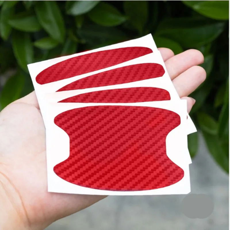 4Pcs/Set Car Door Sticker Carbon Fiber Scratches Resistant Cover Auto Handle Protection Film Exterior Styling Car Accessories - Slobuy