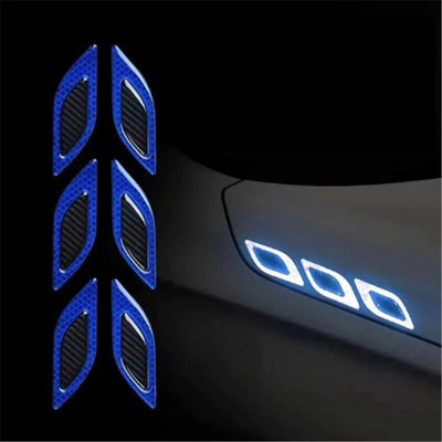 6pcs/Set Car Reflective Stickers Anti-Scratch Safety Warning Sticker for Truck Auto Motor Exterior Decorative Accessories - Slobuy