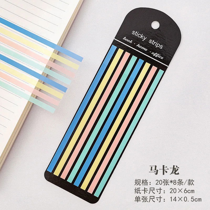 160Pcs/Set Color Stickers Transparent Fluorescent Index Tabs Flags Sticky Note Stationery Children Gifts School Office Supplie - Slobuy