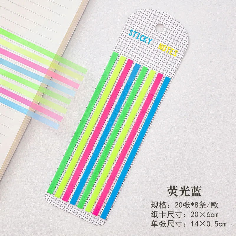 160Pcs/Set Color Stickers Transparent Fluorescent Index Tabs Flags Sticky Note Stationery Children Gifts School Office Supplie - Slobuy