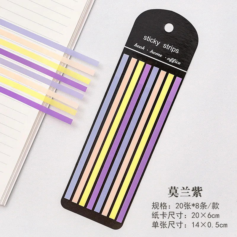 160Pcs/Set Color Stickers Transparent Fluorescent Index Tabs Flags Sticky Note Stationery Children Gifts School Office Supplie - Slobuy