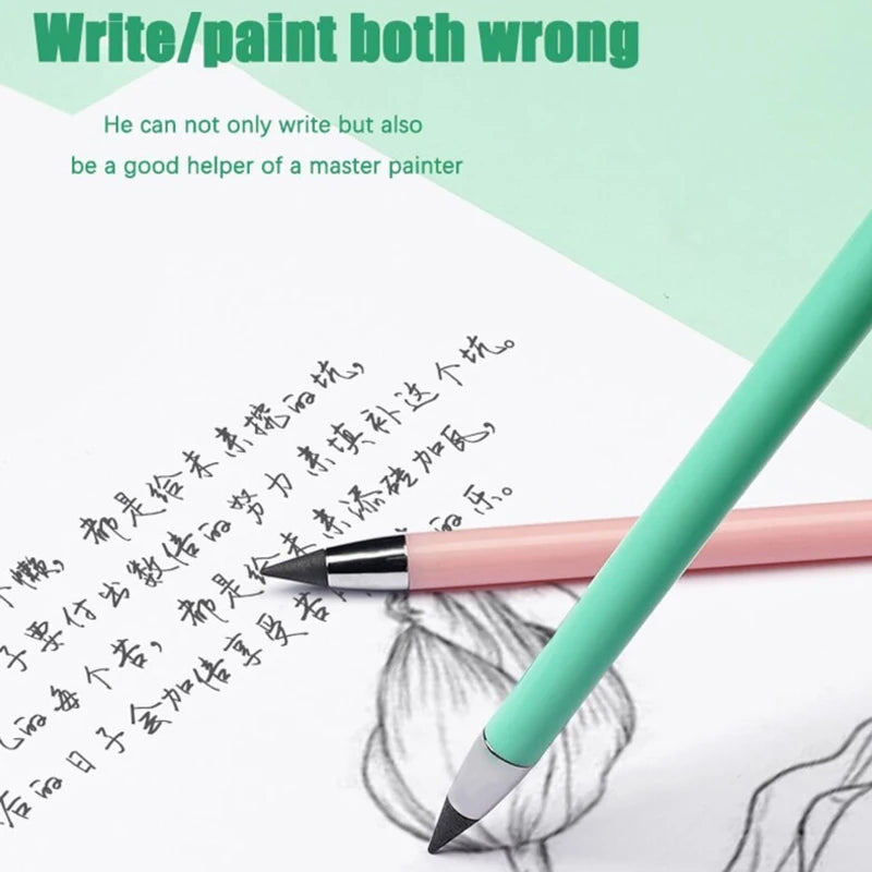 6 Pcs/Set Eternal Pencil Unlimited Writing Pen Art Sketch Writing No Ink Pen Magic Pencils Kawaii HB School Supplies Stationery - Slobuy