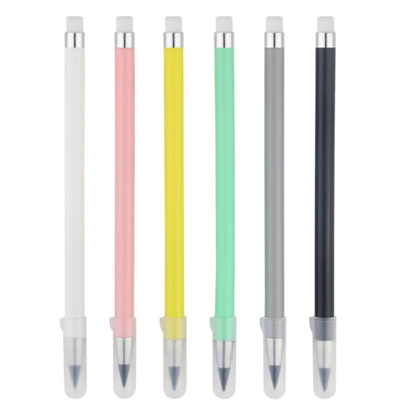6 Pcs/Set Eternal Pencil Unlimited Writing Pen Art Sketch Writing No Ink Pen Magic Pencils Kawaii HB School Supplies Stationery - Slobuy