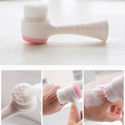 3Pcs/Set Facial Cleasing Brush Mask Brush Brush Cleansing Tool Set Women Girls Beauty Makeup Personal Skin Care Kit - Slobuy
