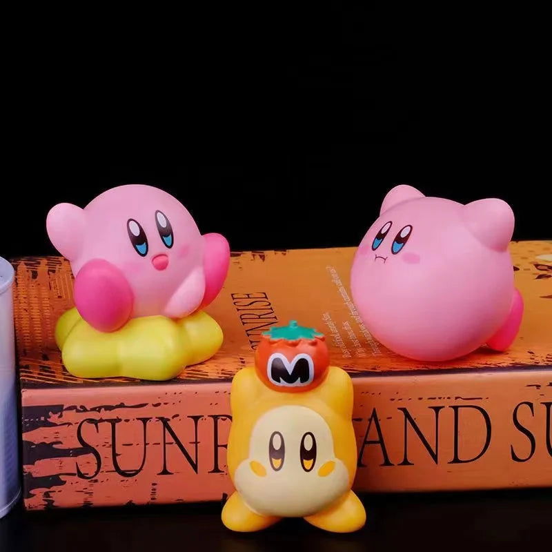 8Pcs/Set Games Star Kirby Anime Cute Cartoon Pink Kirby Mini Figure Decorative Collection Ornaments Toy For Children's Gifts - Slobuy