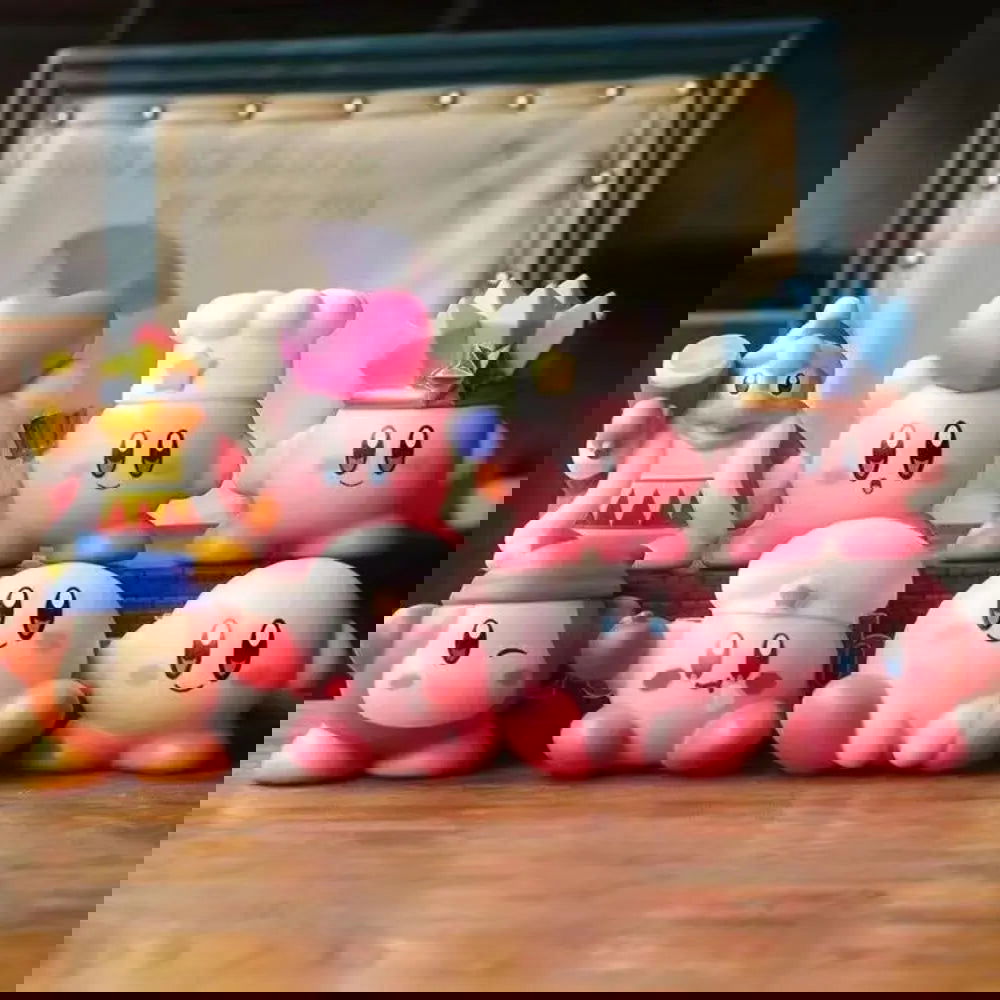 8Pcs/Set Games Star Kirby Anime Cute Cartoon Pink Kirby Mini Figure Decorative Collection Ornaments Toy For Children's Gifts - Slobuy