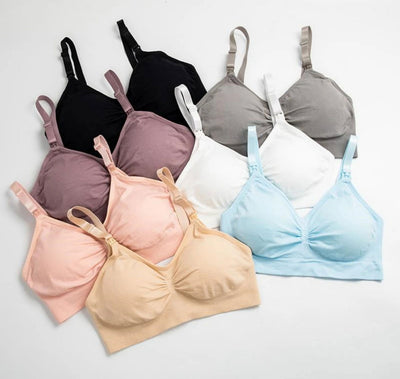 3pcs/Set High Quality Maternity Nursing Bras Cotton Breastfeeding Pregnant Underwear Seamless Large Size Breathable Bra Push Up - Slobuy