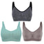 3pcs/Set High Quality Maternity Nursing Bras Cotton Breastfeeding Pregnant Underwear Seamless Large Size Breathable Bra Push Up - Slobuy
