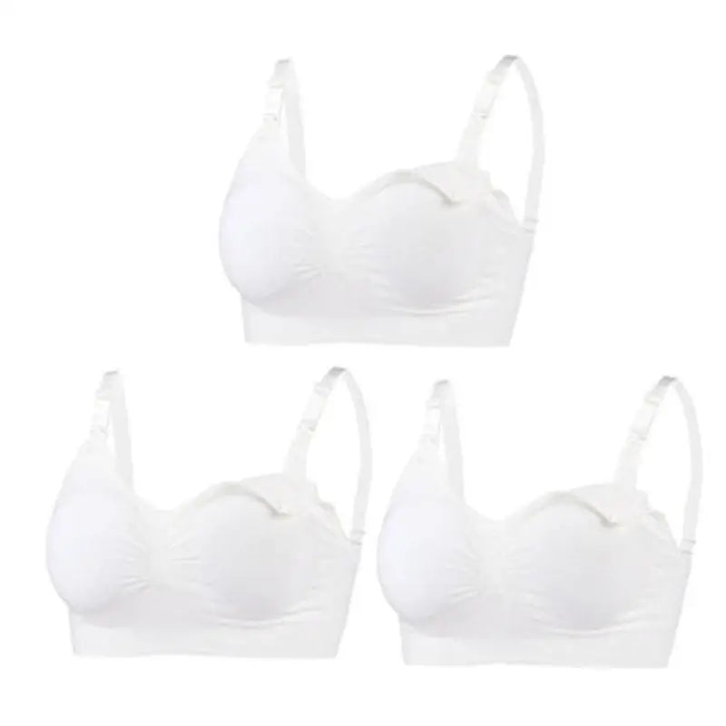 3pcs/Set High Quality Maternity Nursing Bras Cotton Breastfeeding Pregnant Underwear Seamless Large Size Breathable Bra Push Up - Slobuy