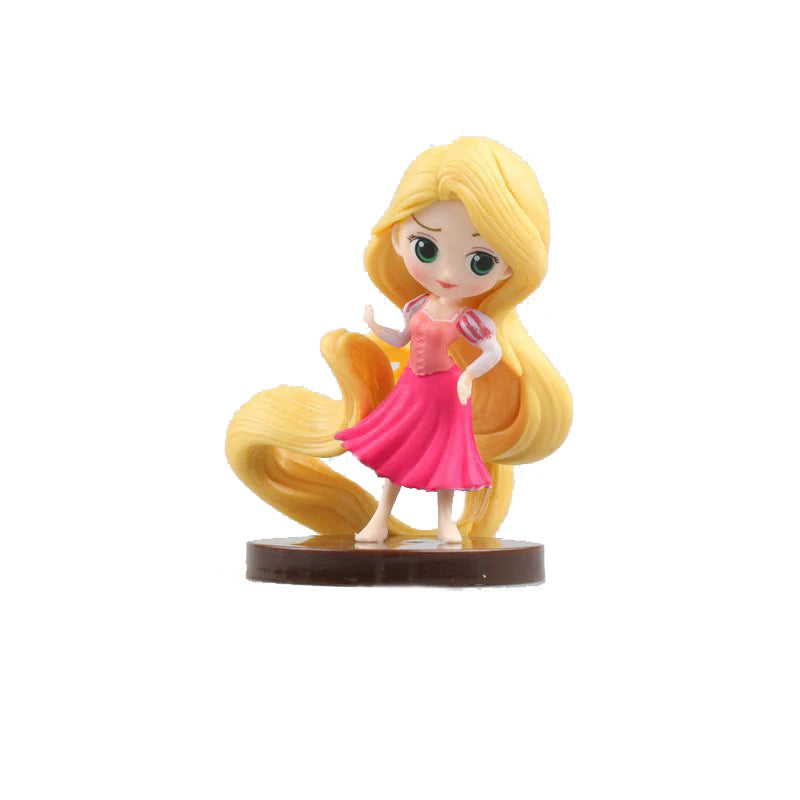 Disney high quality 8Pcs/Set Kawaii Q Snow White Princess Action Figure Ariel Belle Rapunzel Mermaid Toys Models Girls gift - Slobuy