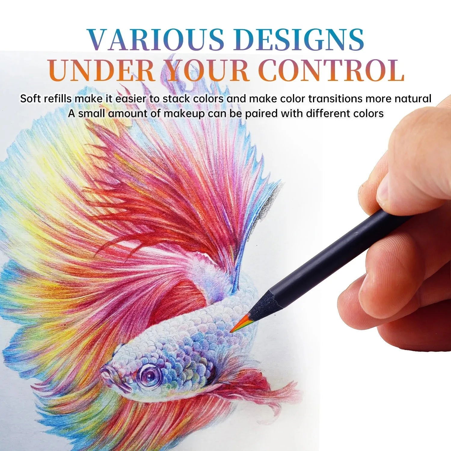 12pcs/Set Kawaii Rainbow Pencil 7 Colors Concentric Gradient Crayons Kids Gift Colored Pencils Art Painting Drawing Stationery - Slobuy