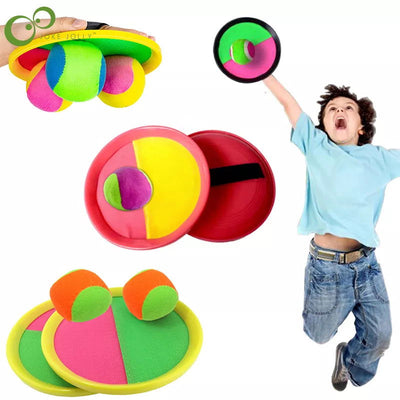 Set Kids Sucker Sticky Ball Toy Outdoor Sports Catch Ball Game Set Throw And Catch Parent-Child Interactive Outdoor Toys WYW - Slobuy