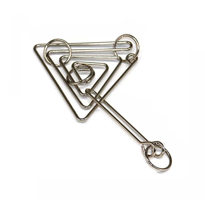 8pcs/Set Materials Metal Montessori Puzzle Wire IQ Mind Brain Teaser Puzzles for Children Adults Anti-Stress Reliever Toys Gifts - Slobuy