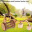 6Pcs/Set Pet Hamster Natural Wooden Chewing Toys Chinchilla Cage Accessories Rabbit Toys Wooden Dumbbell Exercise Bell Roller - Slobuy