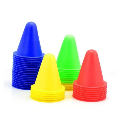 10Pcs/Set Skate Marker Training Road Cones Roller Football Soccer Rugby Soft Tower Skating Obstacle Roller Skate Pile Suppplies - Slobuy