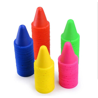 10Pcs/Set Skate Marker Training Road Cones Roller Football Soccer Rugby Soft Tower Skating Obstacle Roller Skate Pile Suppplies - Slobuy