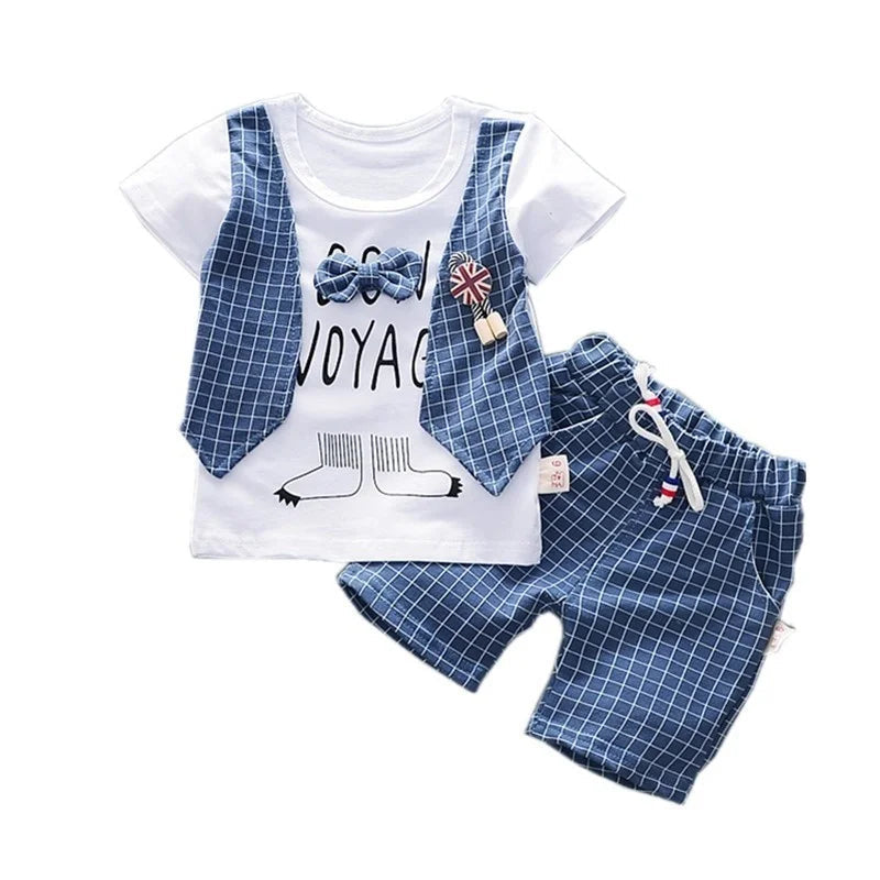 New Summer Baby Girl Clothes Children Boys Fashion T-Shirt Shorts 2Pcs/Set Toddler Casual Costume Infant Outfits Kids Tracksuits - Slobuy