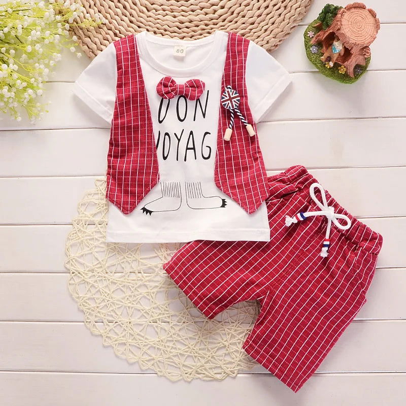 New Summer Baby Girl Clothes Children Boys Fashion T-Shirt Shorts 2Pcs/Set Toddler Casual Costume Infant Outfits Kids Tracksuits - Slobuy