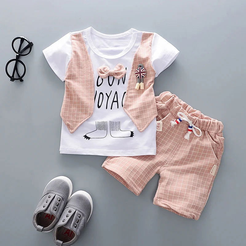 New Summer Baby Girl Clothes Children Boys Fashion T-Shirt Shorts 2Pcs/Set Toddler Casual Costume Infant Outfits Kids Tracksuits - Slobuy
