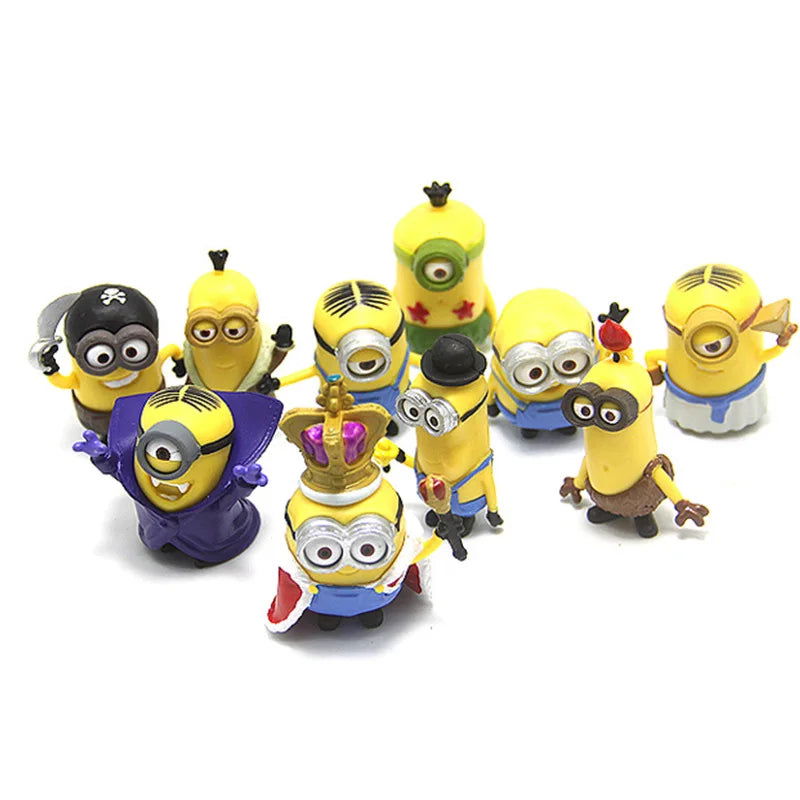 10Pcs/Set kawai Miniones Figurines Toys 3D Eye Despicable Miniones Action Figures Classic Toys Xmas Gifts for Children - Slobuy