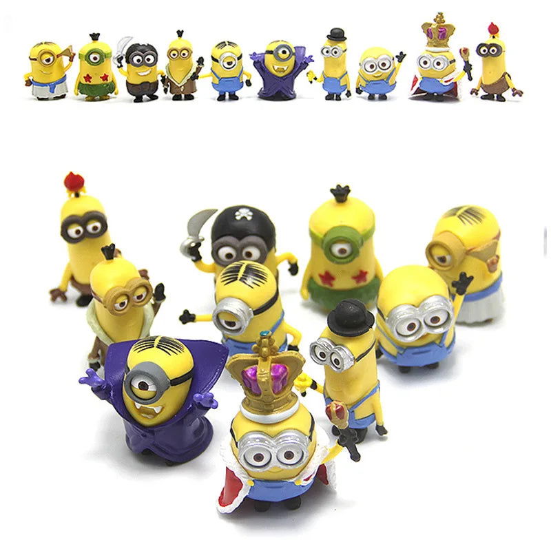 10Pcs/Set kawai Miniones Figurines Toys 3D Eye Despicable Miniones Action Figures Classic Toys Xmas Gifts for Children - Slobuy
