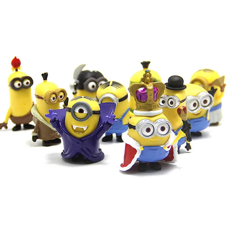 10Pcs/Set kawai Miniones Figurines Toys 3D Eye Despicable Miniones Action Figures Classic Toys Xmas Gifts for Children - Slobuy
