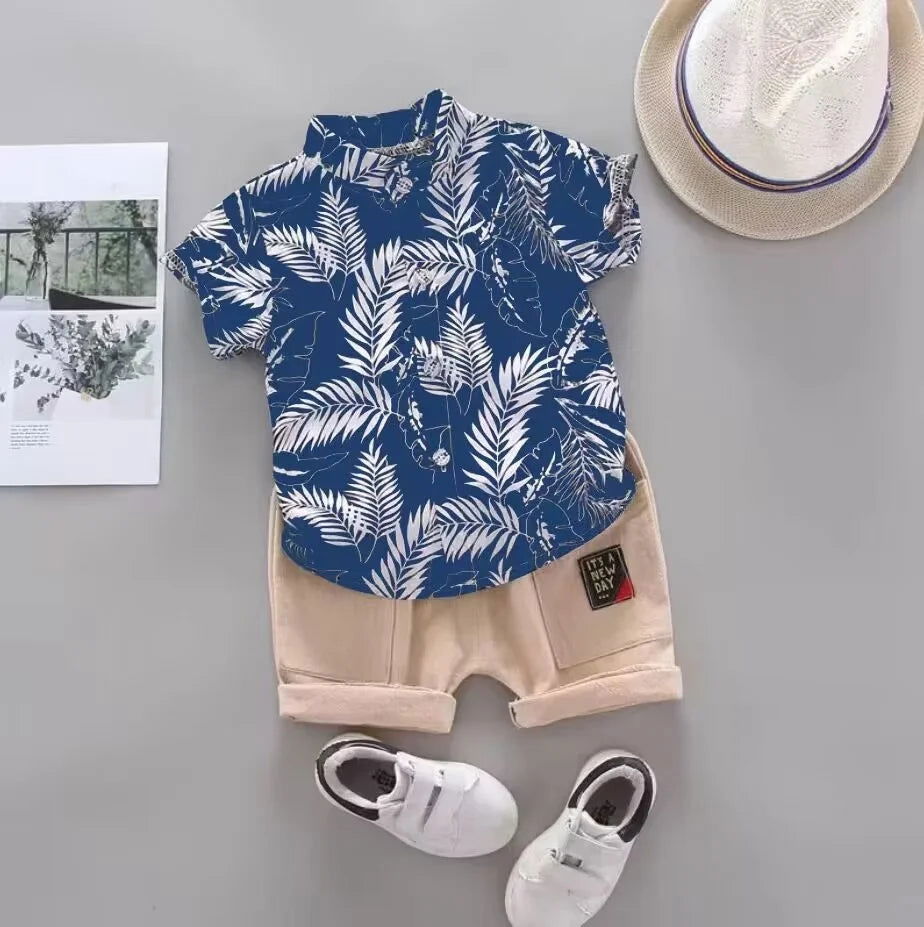 New Summer Baby Clothes Suit Children Boys Fashion Shirt Shorts 2Pcs/Sets Toddler Casual Costume Infant Outfits Kids Tracksuits - Slobuy