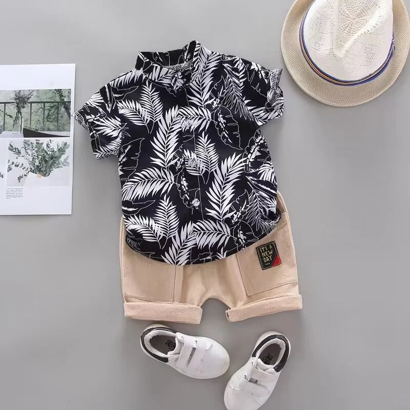 New Summer Baby Clothes Suit Children Boys Fashion Shirt Shorts 2Pcs/Sets Toddler Casual Costume Infant Outfits Kids Tracksuits - Slobuy