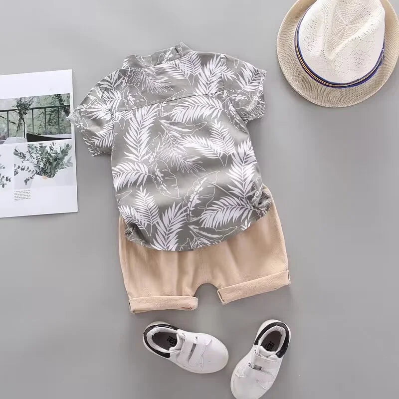 New Summer Baby Clothes Suit Children Boys Fashion Shirt Shorts 2Pcs/Sets Toddler Casual Costume Infant Outfits Kids Tracksuits - Slobuy