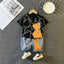 New Summer Baby Girls Clothes Suit Children Boys Fashion Cartoon T-Shirt Shorts 2Pcs/Sets Toddler Casual Costume Kids Tracksuits - Slobuy