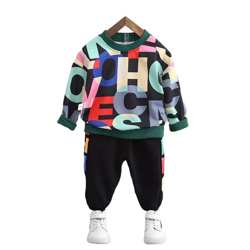 New Spring Autumn Baby Girl Clothes Boys Outfits Children Casual T-Shirt Pants 2Pcs/Sets Toddler Sports Costume Kids Tracksuits - Slobuy