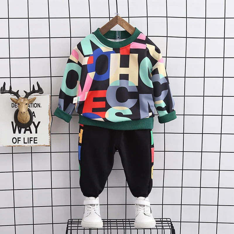 New Spring Autumn Baby Girl Clothes Boys Outfits Children Casual T-Shirt Pants 2Pcs/Sets Toddler Sports Costume Kids Tracksuits - Slobuy