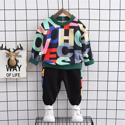 New Spring Autumn Baby Girl Clothes Boys Outfits Children Casual T-Shirt Pants 2Pcs/Sets Toddler Sports Costume Kids Tracksuits - Slobuy