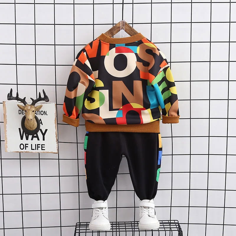 New Spring Autumn Baby Girl Clothes Boys Outfits Children Casual T-Shirt Pants 2Pcs/Sets Toddler Sports Costume Kids Tracksuits - Slobuy