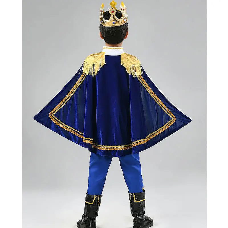 Seven Piece Halloween Children's Role Playing King Costume Fantasy European Royal Costume Christmas Gift Set - Slobuy