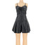 Sexy Spaghetti Strap Corset Lace-up PU Leather Dress Women Clothing Sleeveless Bandage Bodycon Dress Night Party Club Mini Dress - Slobuy